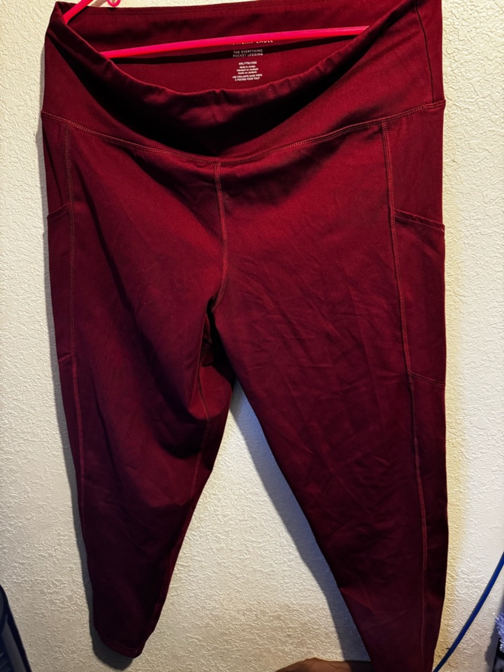 American Eagle Maroon High-Waist Active Leggings